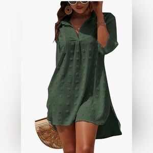 Blooming Jelly Women's Green Swim Cover-Up